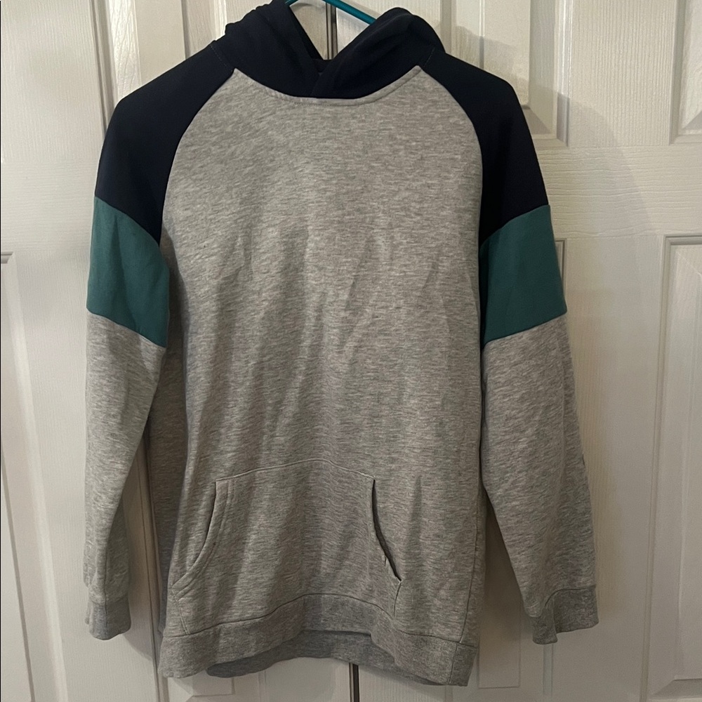 Gray and Teal Boys Hoodie